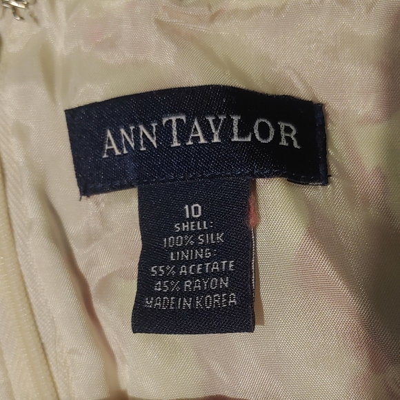 Ann Taylor Red and White Floral Silk Dress - Picture 5 of 5